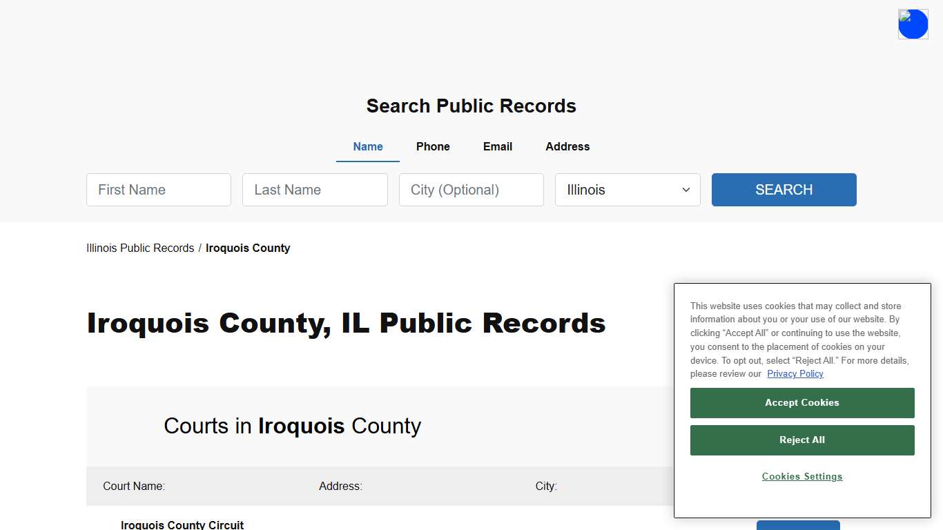 Iroquois County, IL Public Court, Arrest and Inmate Records - ThePublicIndex
